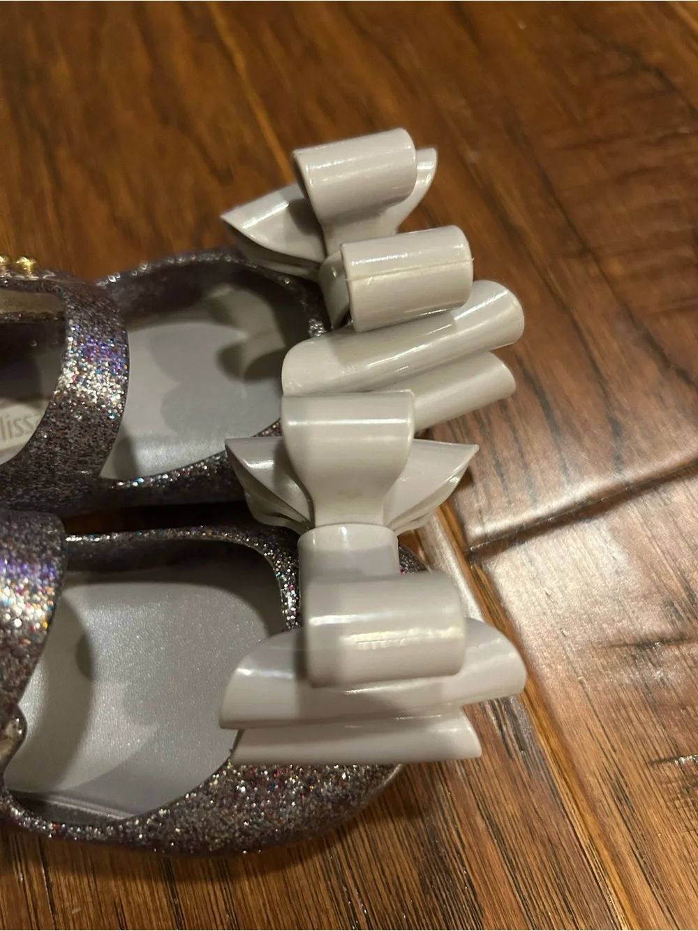 Mini Melissa Ultragirl Sweet III Mary Jane size 3 glitter jelly shoe